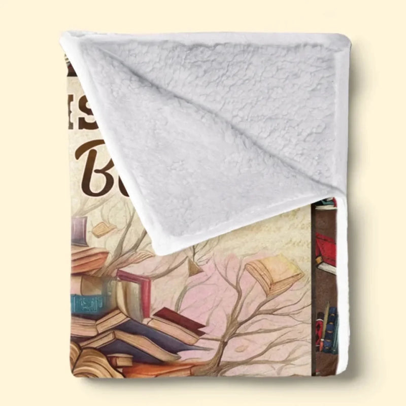 Personalised Blanket - Book Lover Gifts For Readers, Bookworms - Books, Blankets, and Me