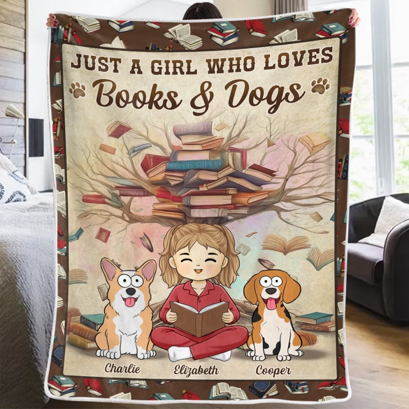Personalised Blanket - Book Lover Gifts For Readers, Pet Owners, Pet Lovers - My Cosy Reading Blanket