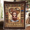 Personalised Blanket - Book Lover Gifts For Readers, Bookworms - For Cosy Reading Moments