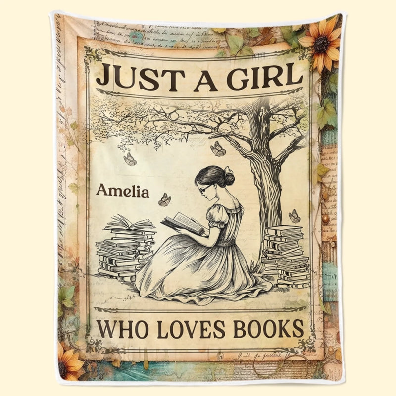 Personalised Blanket - Book Lover Gifts For Readers, Bookworms - Get Lost In Stories