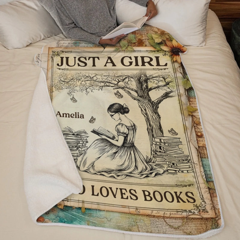 Personalised Blanket - Book Lover Gifts For Readers, Bookworms - Get Lost In Stories
