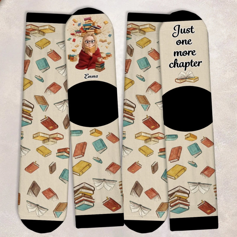Personalised Crew Socks - Bookish Gifts For Book Lovers, Bookworms, Readers - Dreaming In Chapters