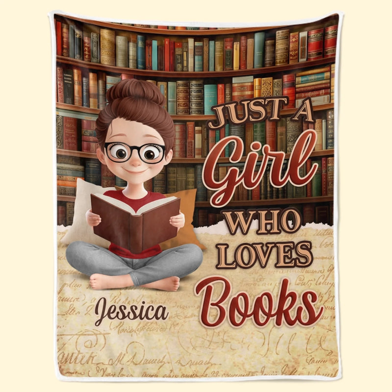 Personalised Blanket - Book Lover Gifts For Readers, Bookworms - Cozy Bliss With Books