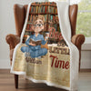 Personalised Blanket - Book Lover Gifts For Readers, Bookworms - Cozy Bliss With Books