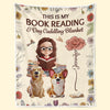 Personalised Blanket - Book Lover Gifts For Readers, Dog Dad And Mom, Cat Owners - Forever Book Buddies