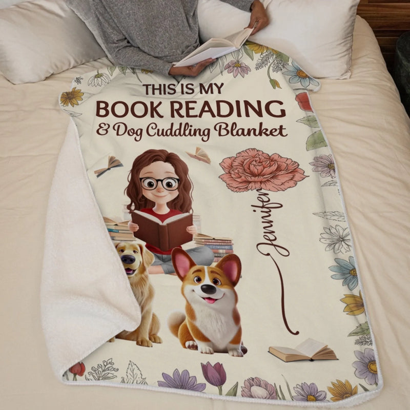 Personalised Blanket - Book Lover Gifts For Readers, Dog Dad And Mom, Cat Owners - Forever Book Buddies