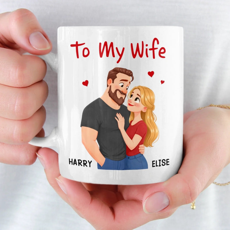 Personalised Mug - Anniversary Wedding Gifts For Couple - Our Love Moves Gently
