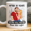 Personalised 3D Inflated Effect Mug - Anniversary Wedding Gifts For Couple - Side By Side Feels Easy