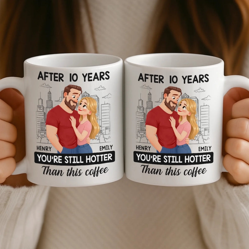 Personalised 3D Inflated Effect Mug - Anniversary Wedding Gifts For Couple - Side By Side Feels Easy