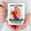 Personalised 3D Inflated Effect Mug - Anniversary Wedding Gifts For Couple - Side By Side Feels Easy