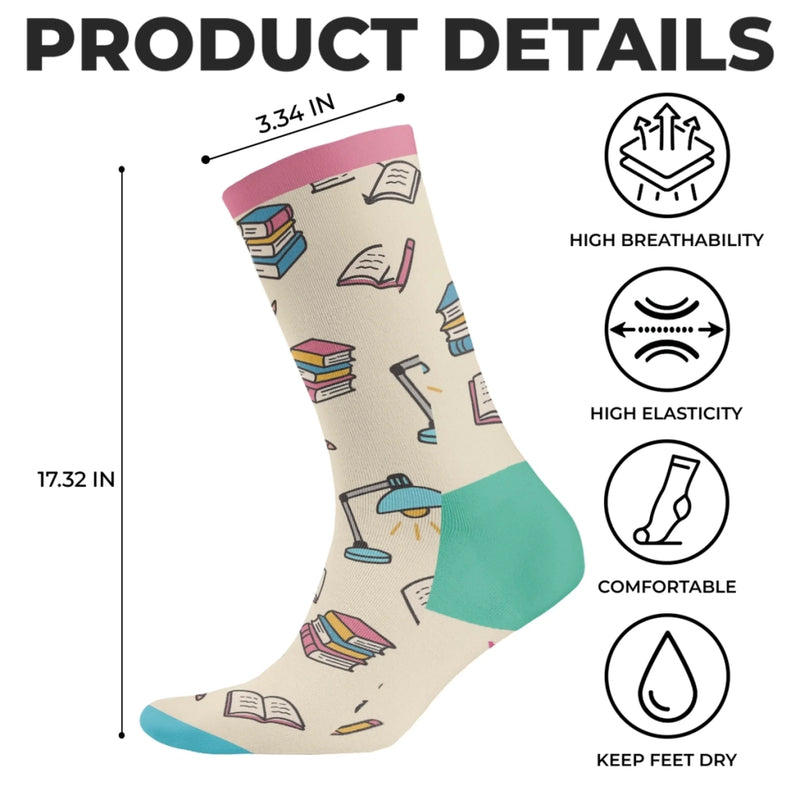 Personalised Crew Socks - Bookish Gifts For Book Lovers, Bookworms, Readers - Readers Gonna Read