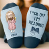Personalised Crew Socks - Bookish Gifts For Book Lovers, Bookworms, Readers - Don’t Kill My Reading Vibe