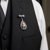 Personalised Teardrop Pin with Photo – Meaningful Memorial or Graduation Gift – Walking With You Today And Always