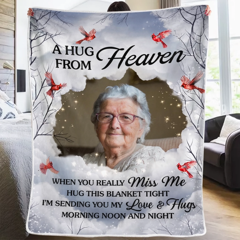 Personalised Photo Blanket - Meaningful Memorial Sympathy Gifts - Your Love Still Surrounds Me