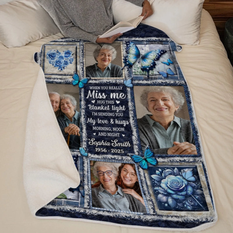 Personalised Photo Blanket - Meaningful Memorial Sympathy Gifts - Love Lives Beyond The Years