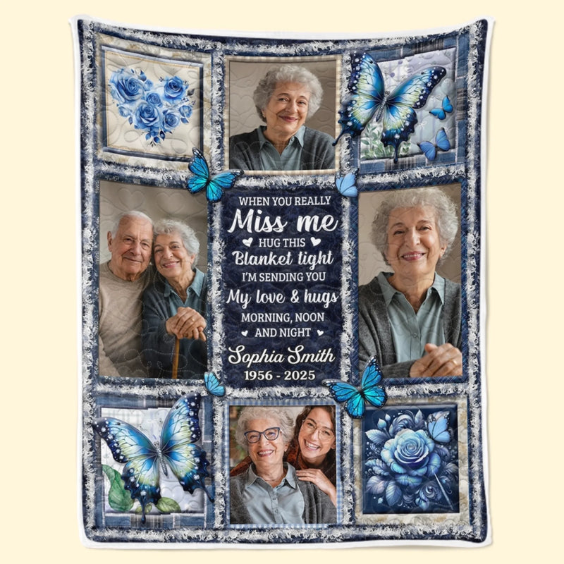 Personalised Photo Blanket - Meaningful Memorial Sympathy Gifts - Love Lives Beyond The Years
