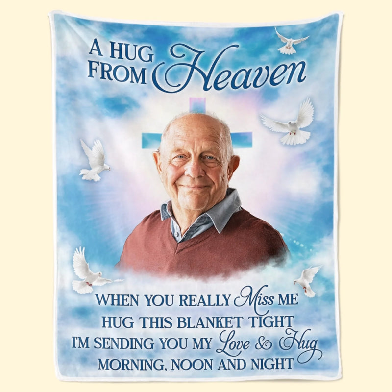 Personalised Photo Blanket - Meaningful Memorial Sympathy Gifts – A Hug From Heaven