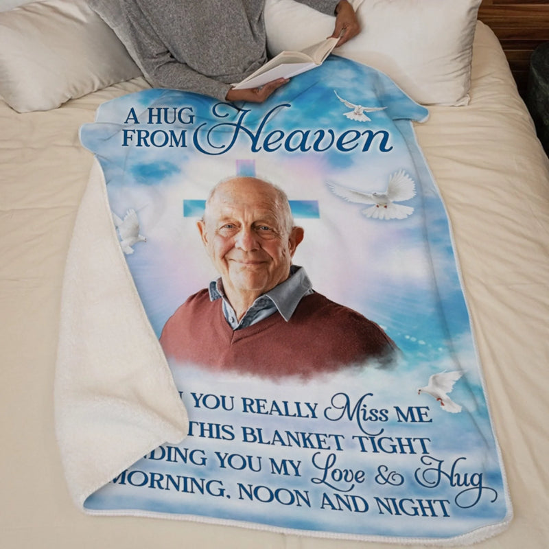 Personalised Photo Blanket - Meaningful Memorial Sympathy Gifts – A Hug From Heaven