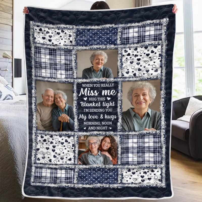 Personalised Photo Blanket - Meaningful Memorial Sympathy Gifts – The Light of Your Love Guides Me