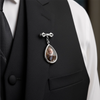 Personalised Teardrop Pin with Photo - Meaningful Memorial or Graduation Gift - Forever In My Heart