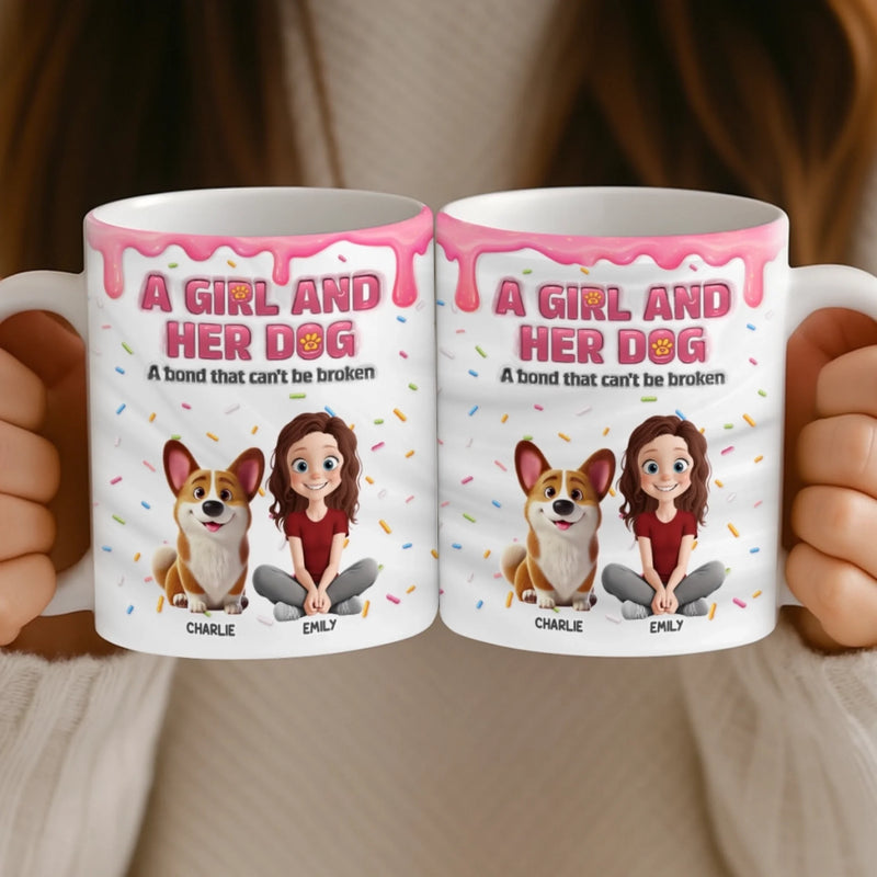 Personalised 3D Inflated Effect Mug – Birthday Gifts For Dog Lovers, Dog Mum – A Bond That Stays Strong