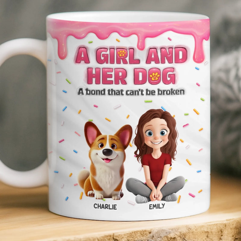 Personalised 3D Inflated Effect Mug – Birthday Gifts For Dog Lovers, Dog Mum – A Bond That Stays Strong
