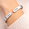 Personalised Stainless Steel Cuff Bracelet - Meaningful Memorial Gift - Forever Held In Gentle Memory