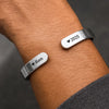 Personalised Stainless Steel Cuff Bracelet - Meaningful Memorial Gift - Forever Held In Gentle Memory