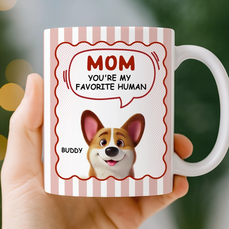Personalised Mug – Mother's Day Gifts For Dog Lovers, Dog Mum – You’re My Favourite Human
