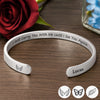 Personalised Stainless Steel Cuff Bracelet - Meaningful Memorial Gift - I Will Carry You With Me