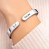 Personalised Stainless Steel Cuff Bracelet - Meaningful Memorial Gift - I Will Carry You With Me