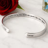 Personalised Stainless Steel Cuff Bracelet - Meaningful Memorial Gift - I Will Carry You With Me