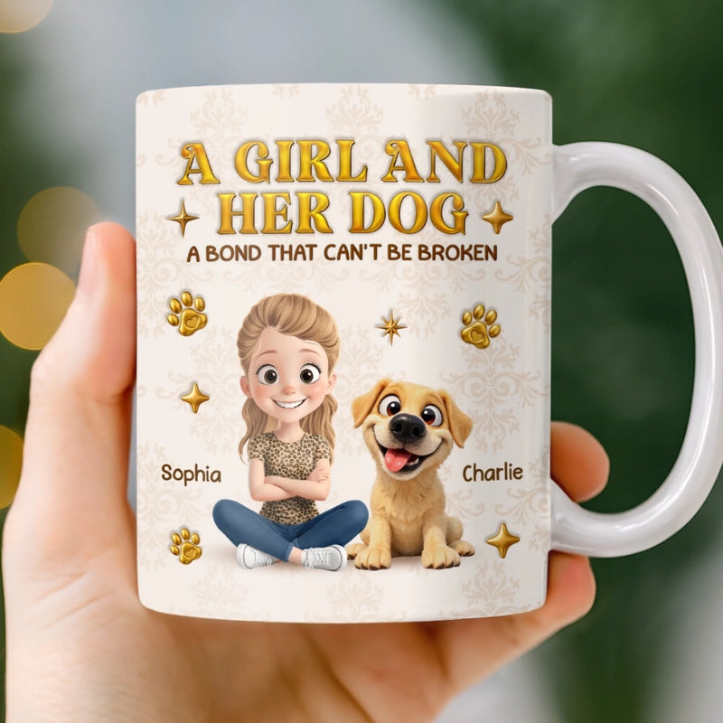 Personalised Mug – Gifts For Dog Lovers, Dog Mum – A Bond That Never Breaks