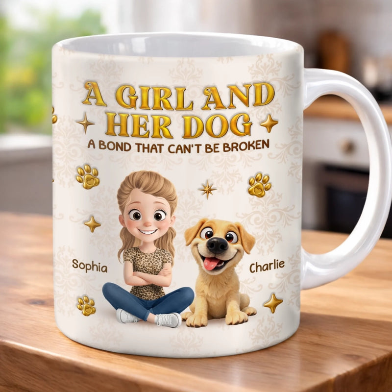 Personalised Mug – Gifts For Dog Lovers, Dog Mum – A Bond That Never Breaks