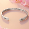 Personalised Stainless Steel Cuff Bracelet - Meaningful Memorial Gift - Always In My Thoughts, Forever In My Heart