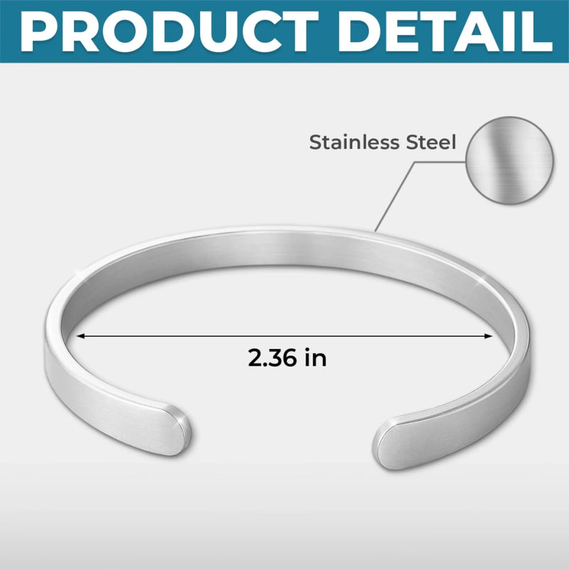 Personalised Stainless Steel Cuff Bracelet - Meaningful Memorial Gift - Always In My Thoughts, Forever In My Heart