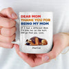 Personalised Mug – Mother's Day Gifts For Dog Lovers, Dog Mum – Thanks For Being My Mum