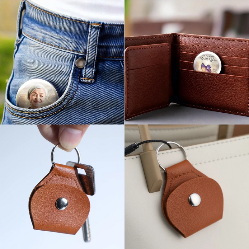 Personalised Photo Pocket Hug Token - Meaningful Memorial Gift - Still Beside Me