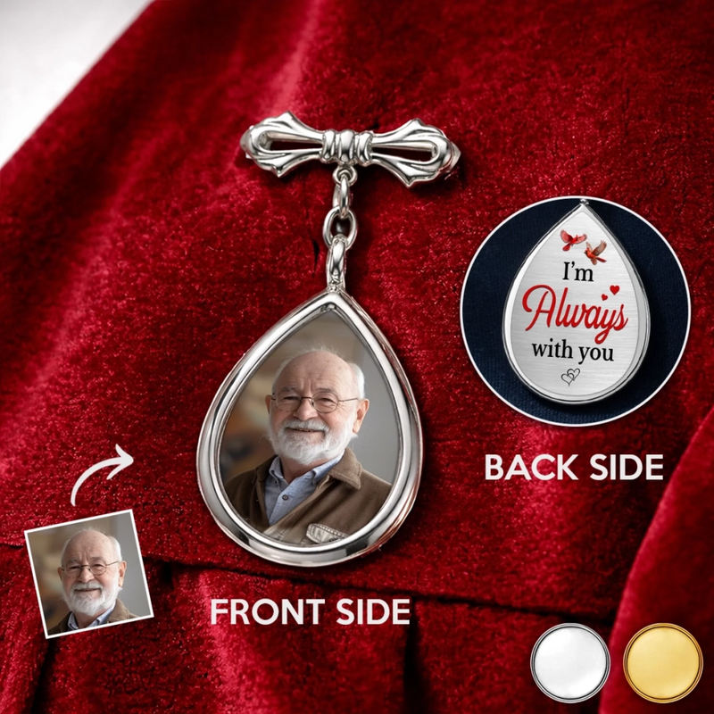 Personalised Teardrop Pin with Photo - Meaningful Memorial or Graduation Gift - Your Love Lives On