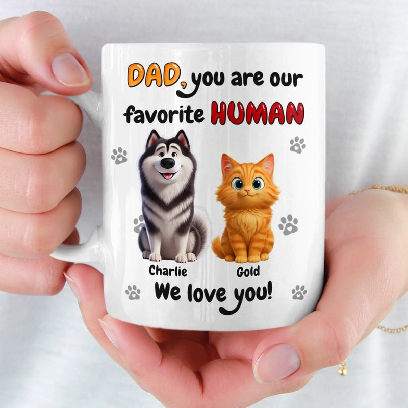 Personalised Mug – Mother's Day Gifts For Dog Lovers, Cat Owners – Thanks For Being My Mum