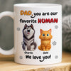 Personalised Mug – Mother's Day Gifts For Dog Lovers, Cat Owners – Thanks For Being My Mum