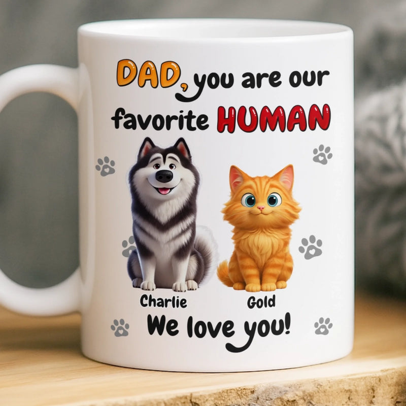 Personalised Mug – Mother's Day Gifts For Dog Lovers, Cat Owners – Thanks For Being My Mum