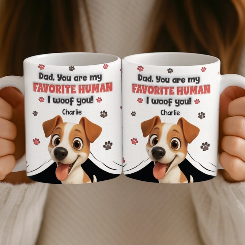 Personalised 3D Inflated Effect Mug – Birthday Gifts For Dog Lovers, Dog Dad & Mum – Always My Favourite Human