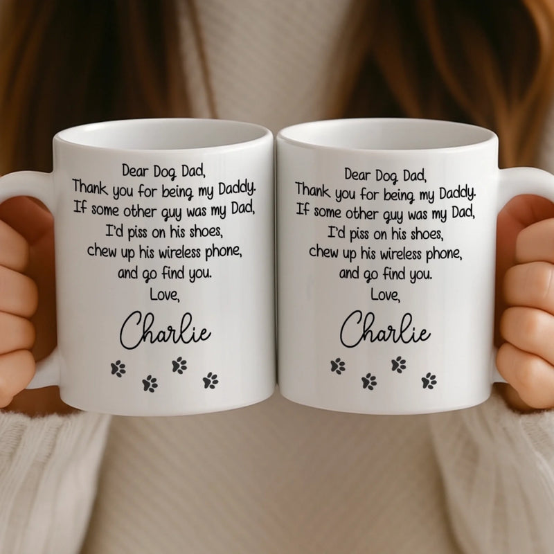 Personalised Mug – Birthday Gifts For Dog Lovers, Dog Dad & Mum – My Favourite Human Is You