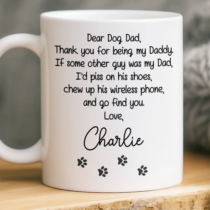 Personalised Mug – Birthday Gifts For Dog Lovers, Dog Dad & Mum – My Favourite Human Is You