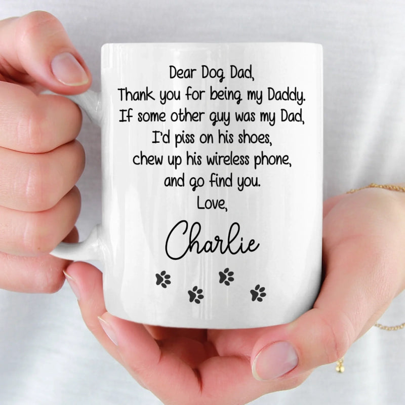 Personalised Mug – Birthday Gifts For Dog Lovers, Dog Dad & Mum – My Favourite Human Is You