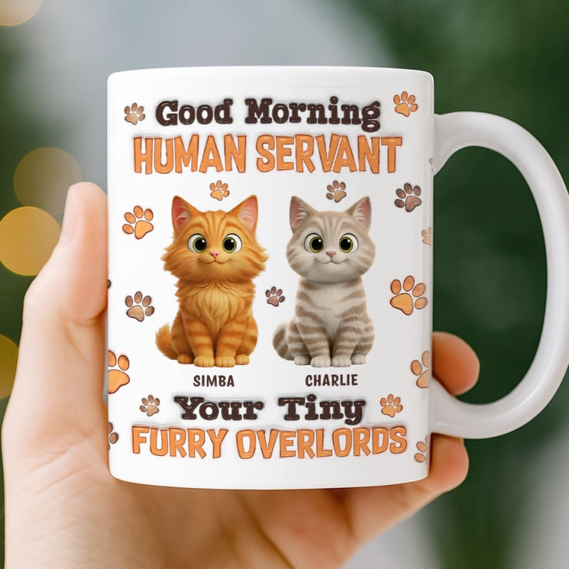 Personalised 3D Inflated Effect Mug – Birthday Gifts For Cat Lovers, Cat Dad & Mum – Your Tiny Furry Overlord