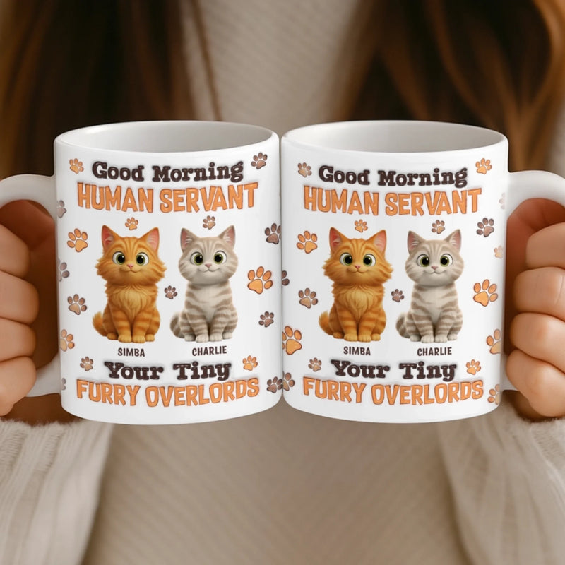 Personalised 3D Inflated Effect Mug – Birthday Gifts For Cat Lovers, Cat Dad & Mum – Your Tiny Furry Overlord