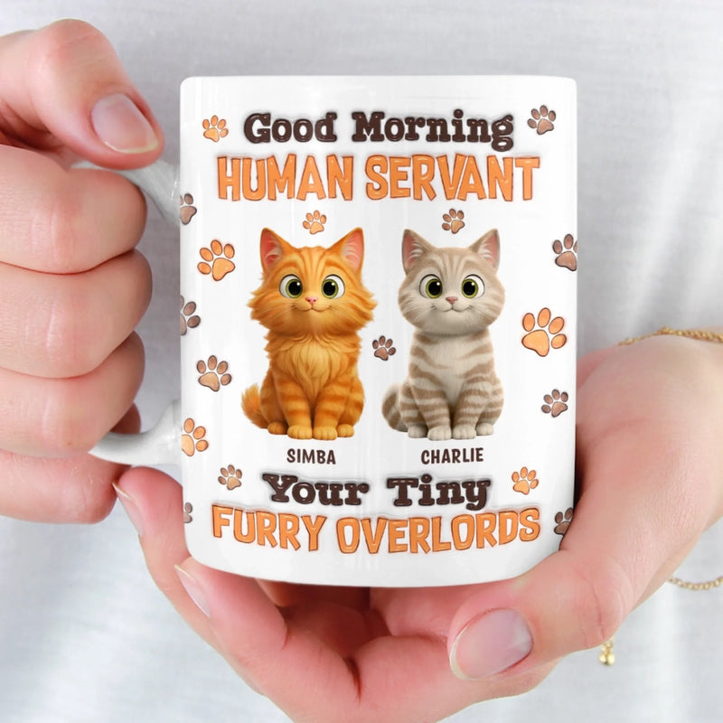 Personalised 3D Inflated Effect Mug – Birthday Gifts For Cat Lovers, Cat Dad & Mum – Your Tiny Furry Overlord