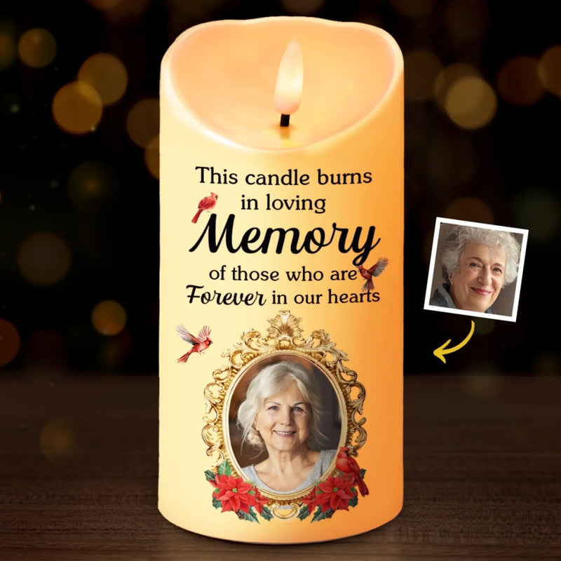 Personalised LED Candle with Photo - Meaningful Memorial Gift - Your Memory, My Endless Love